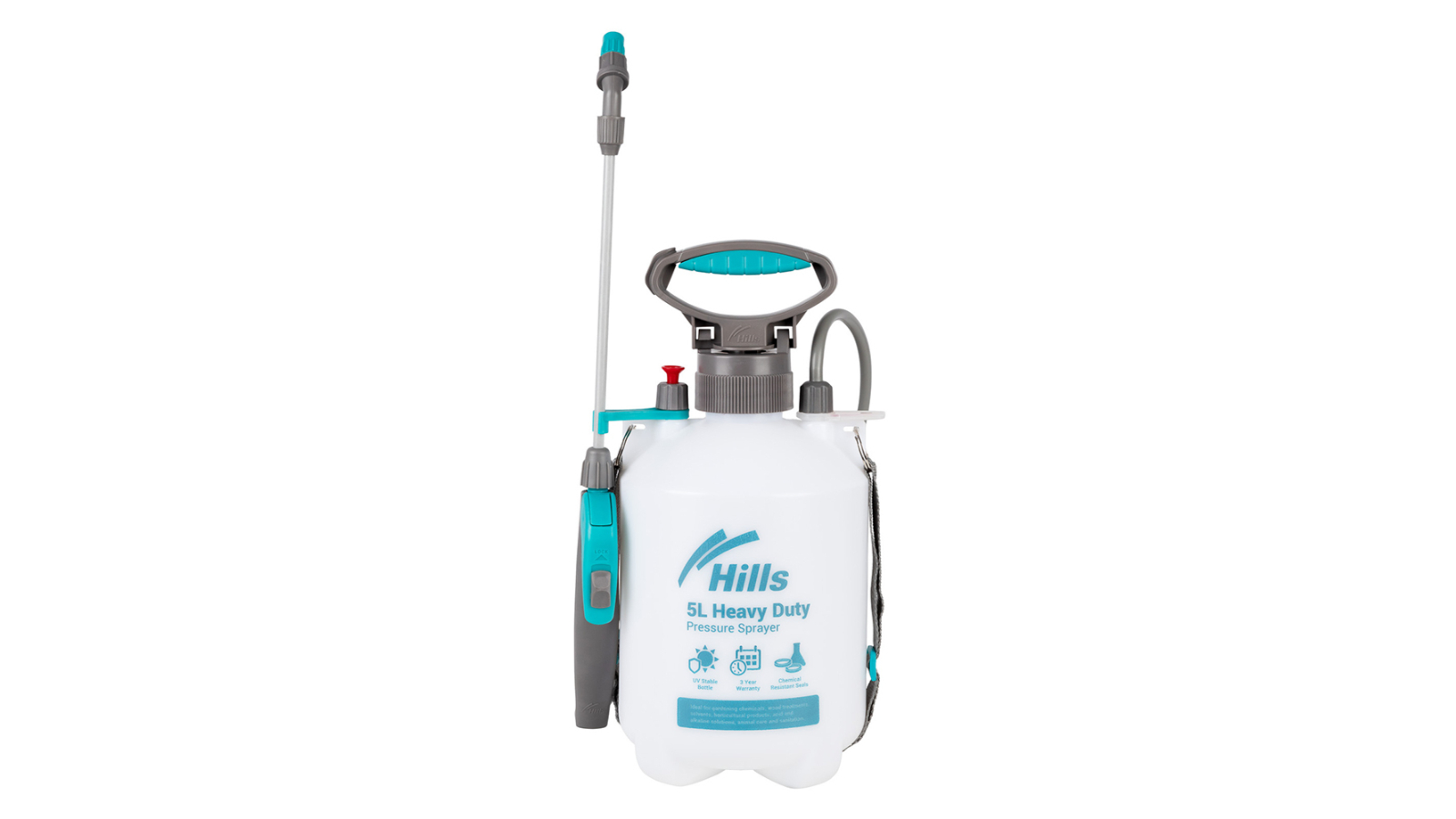 Hills Heavy Duty Chemical Pump Pressure Sprayer Viton Seals - 5 Litre