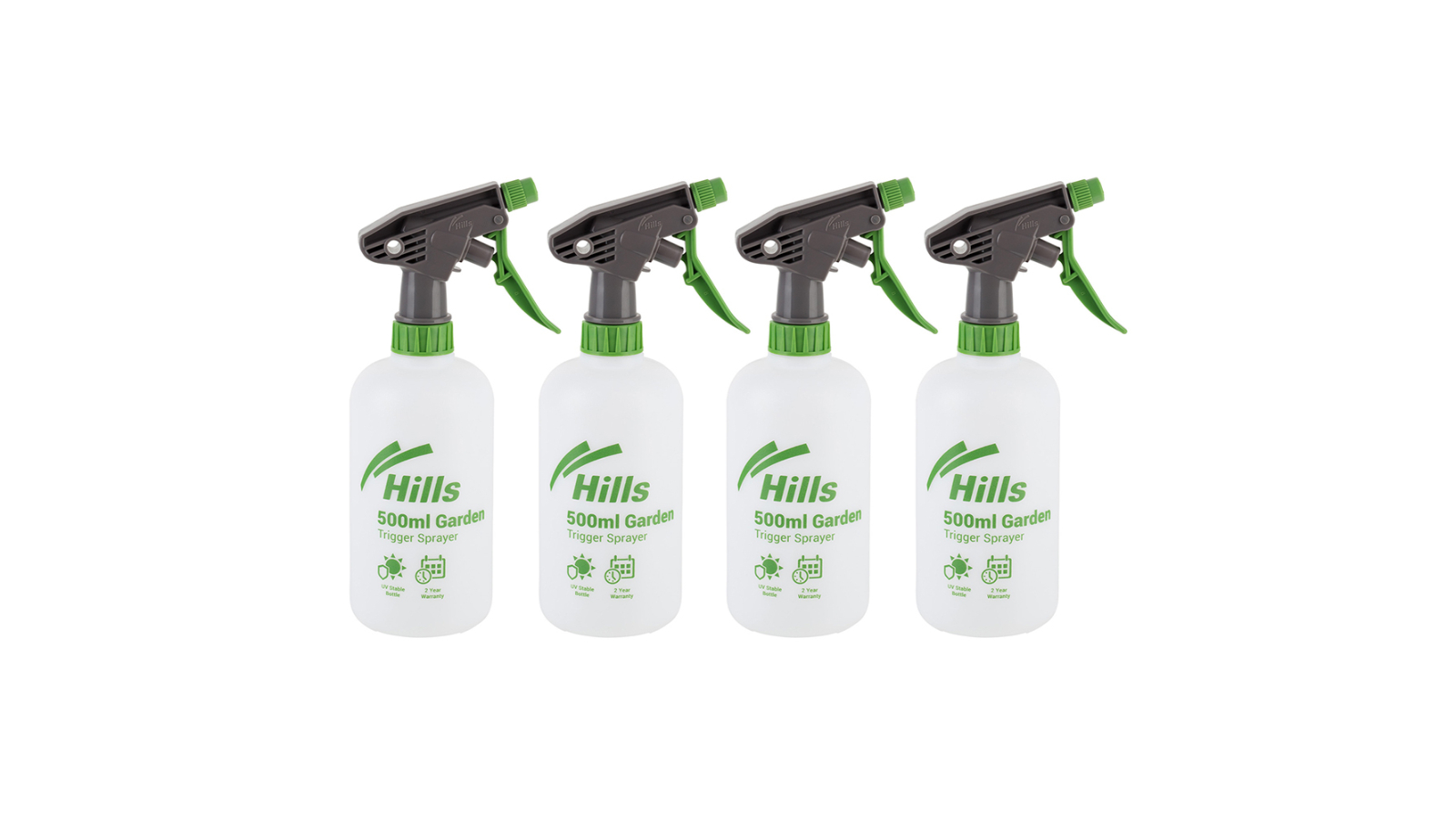 Hills Pack of 4 Garden Trigger Water/Liquid Sprayer - 500ml