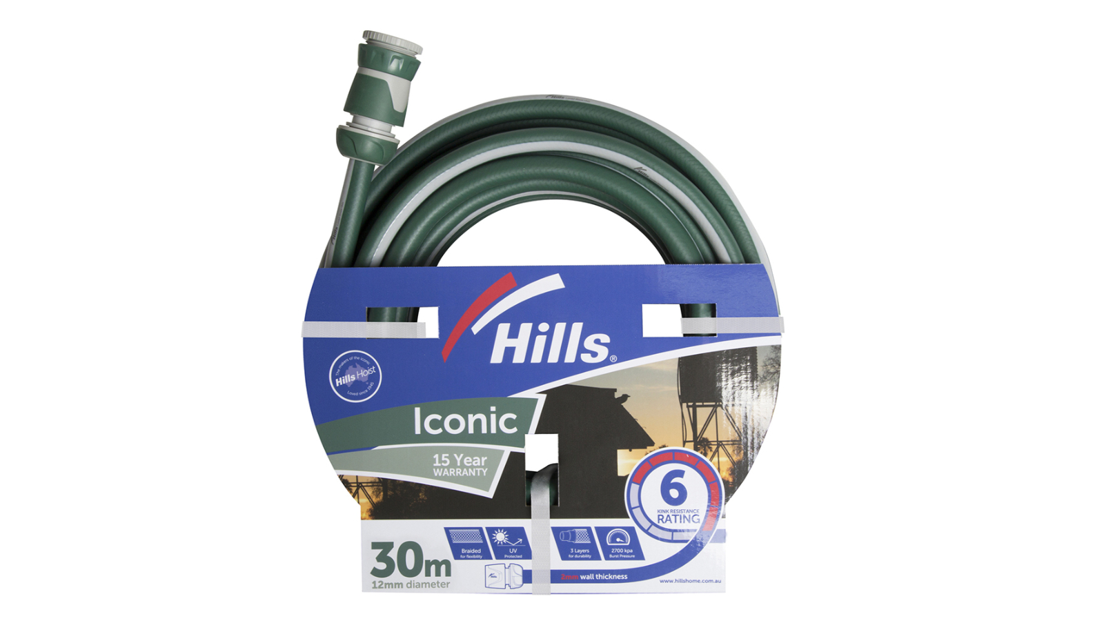 Hills Green Iconic Garden Watering Hose Kink Resistant