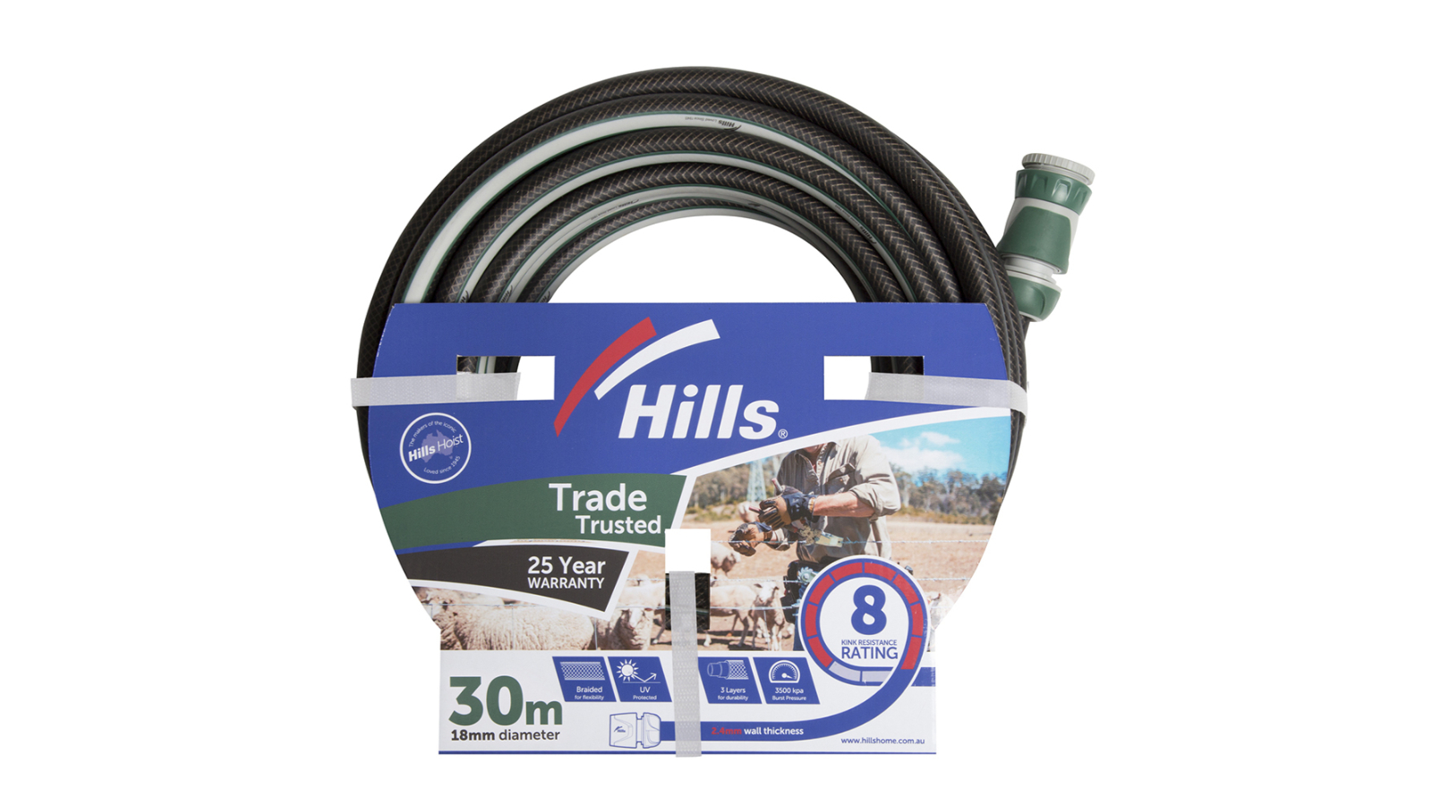 Hills Trade Trusted Garden Watering Hose - Green