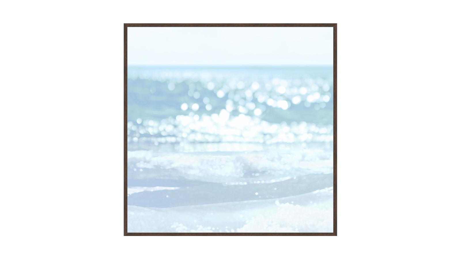 La Grolla Serene Reflection I Walnut Gallery Wall Art - 67 x 67cm