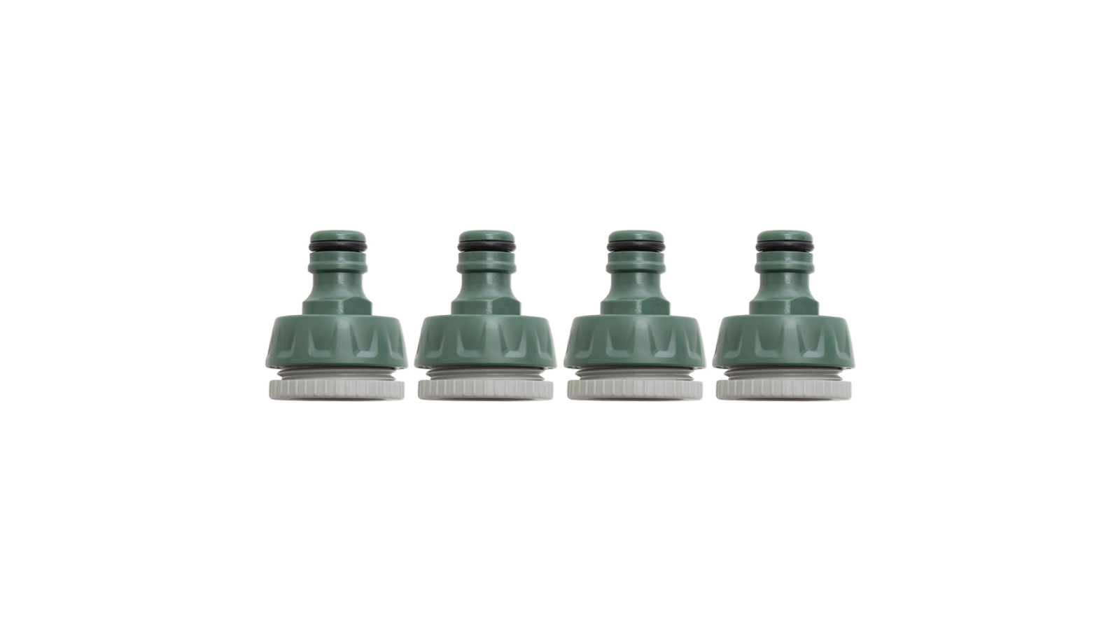 Hills 4 Piece Garden Hose Tap Water Adaptor - Green/Grey