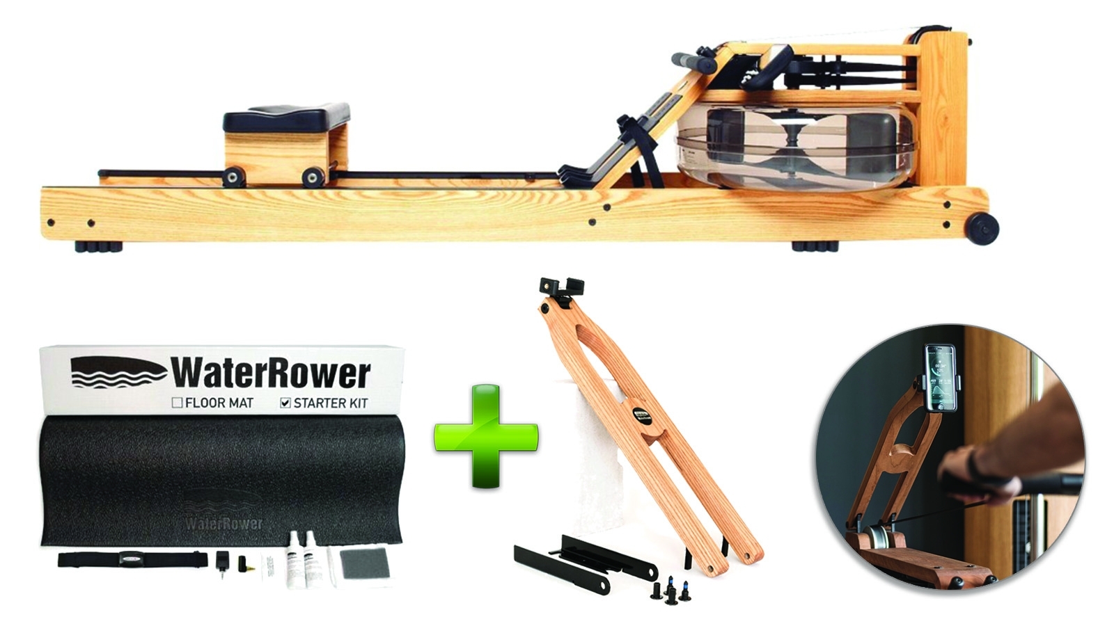 WaterRower Natural Rowing Machine Complete Package