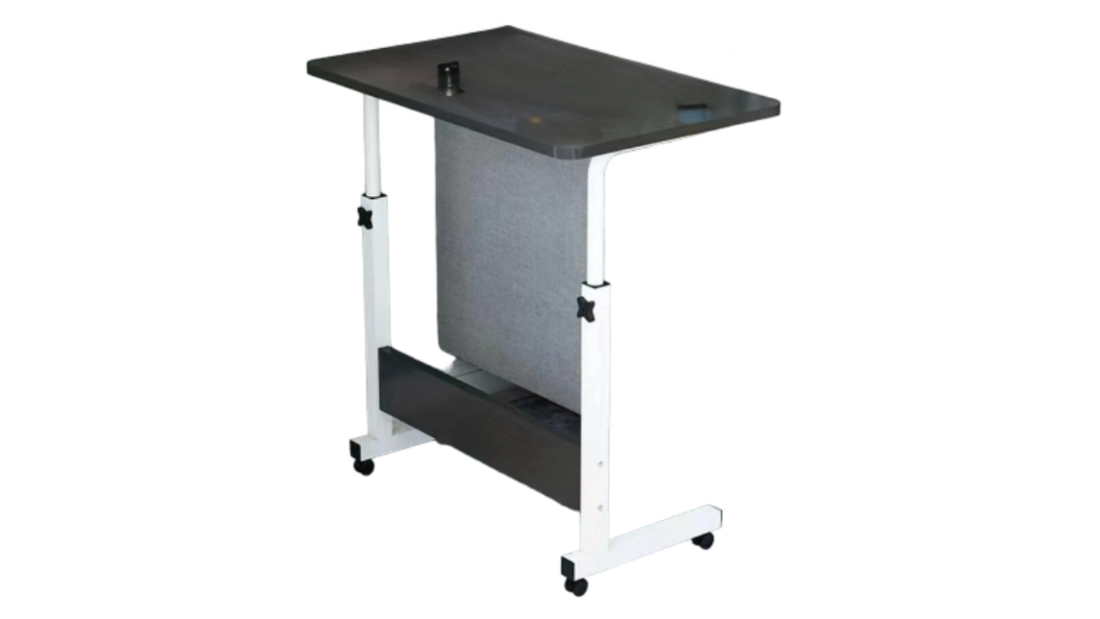 NNEOBA 40 x 60cm Height Adjustable Mobile Standing Bedside Sofa Desk - Black