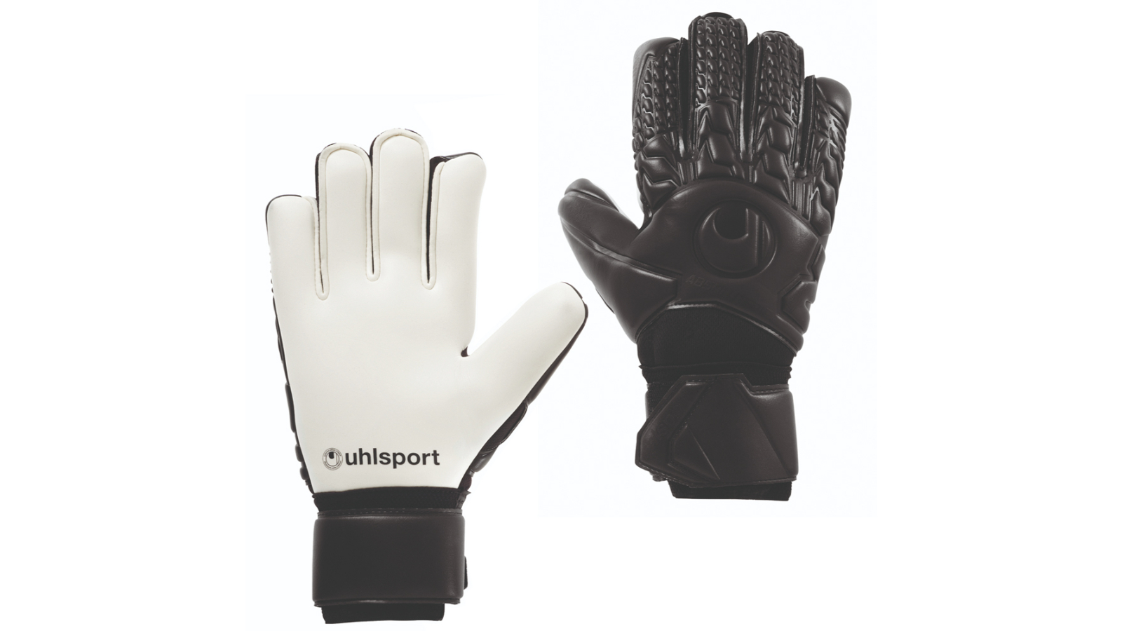 Uhlsport Size 9.5 Comfort Absolutgrip VM Sport Soccer Pair Gloves with Strap - Black