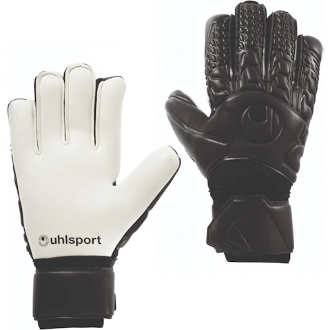 Uhlsport Size 9.5 Comfort Absolutgrip VM Sport Soccer Pair Gloves with Strap - Black