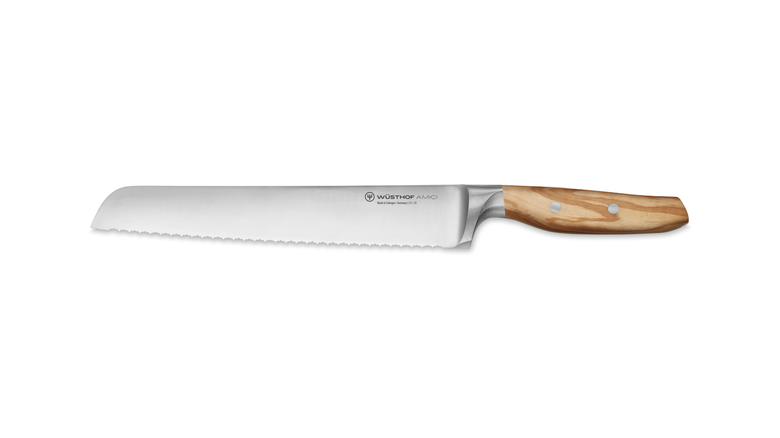 Wusthof Amici Double Serated Bread Knife - 23cm