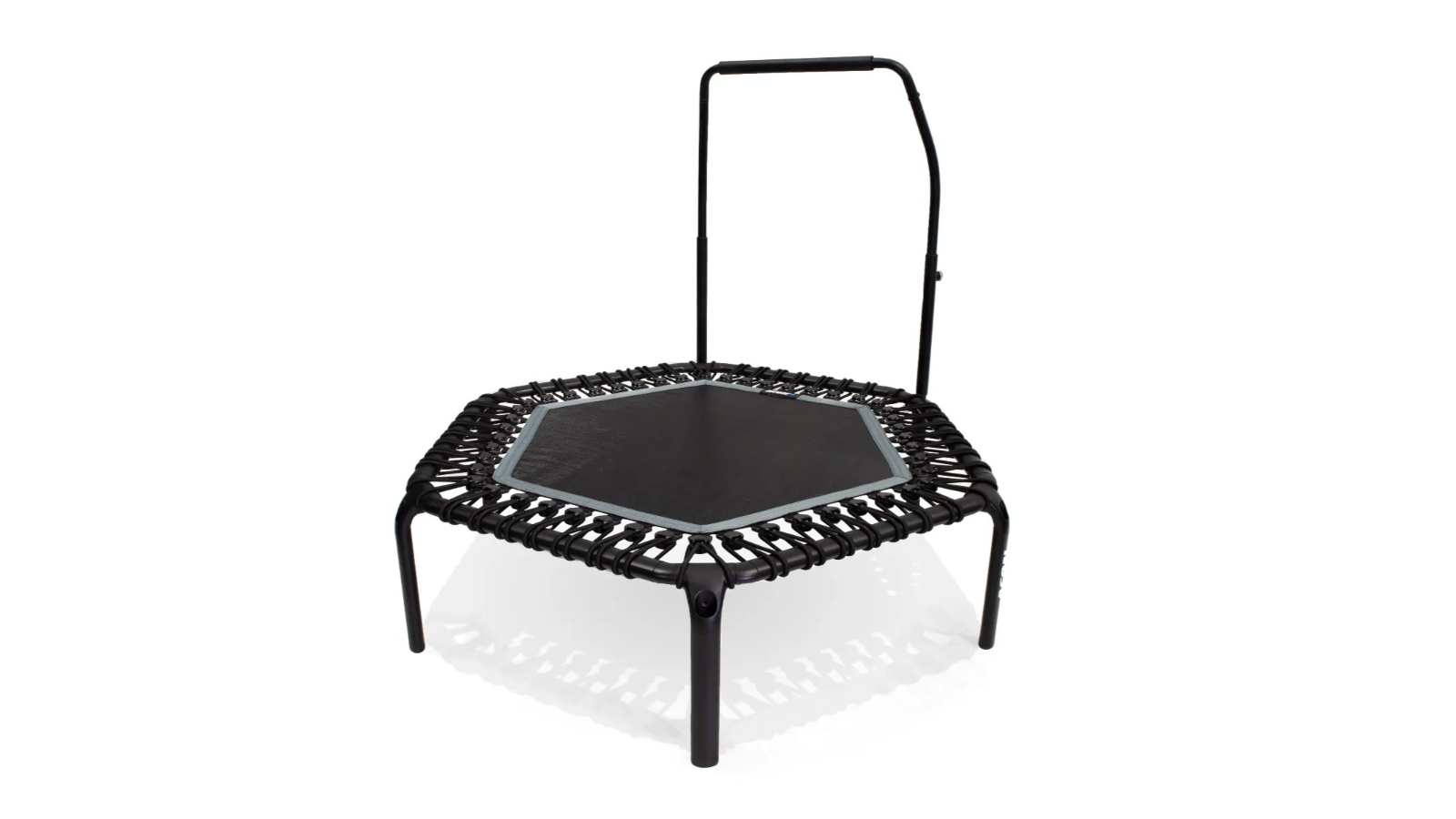 ACON 1.41metre Hexagon Rebounder Fitness Trampoline with Active Handlebar - Black