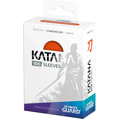 Ultimate Guard Katana Pack of 100 Standard Size Sleeves - Orange