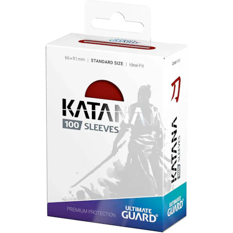Ultimate Guard Katana Pack of 100 Standard Size Sleeves - Red