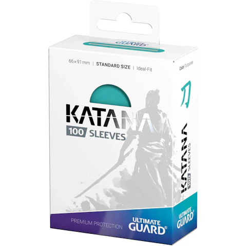 Ultimate Guard Katana Pack of 100 Standard Size Sleeves - Turquoise