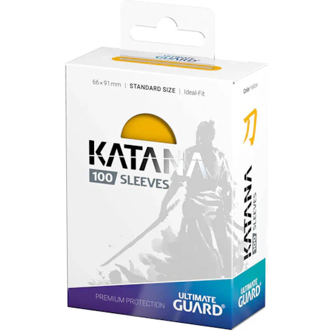 Ultimate Guard Katana Pack of 100 Standard Size Sleeves - Yellow