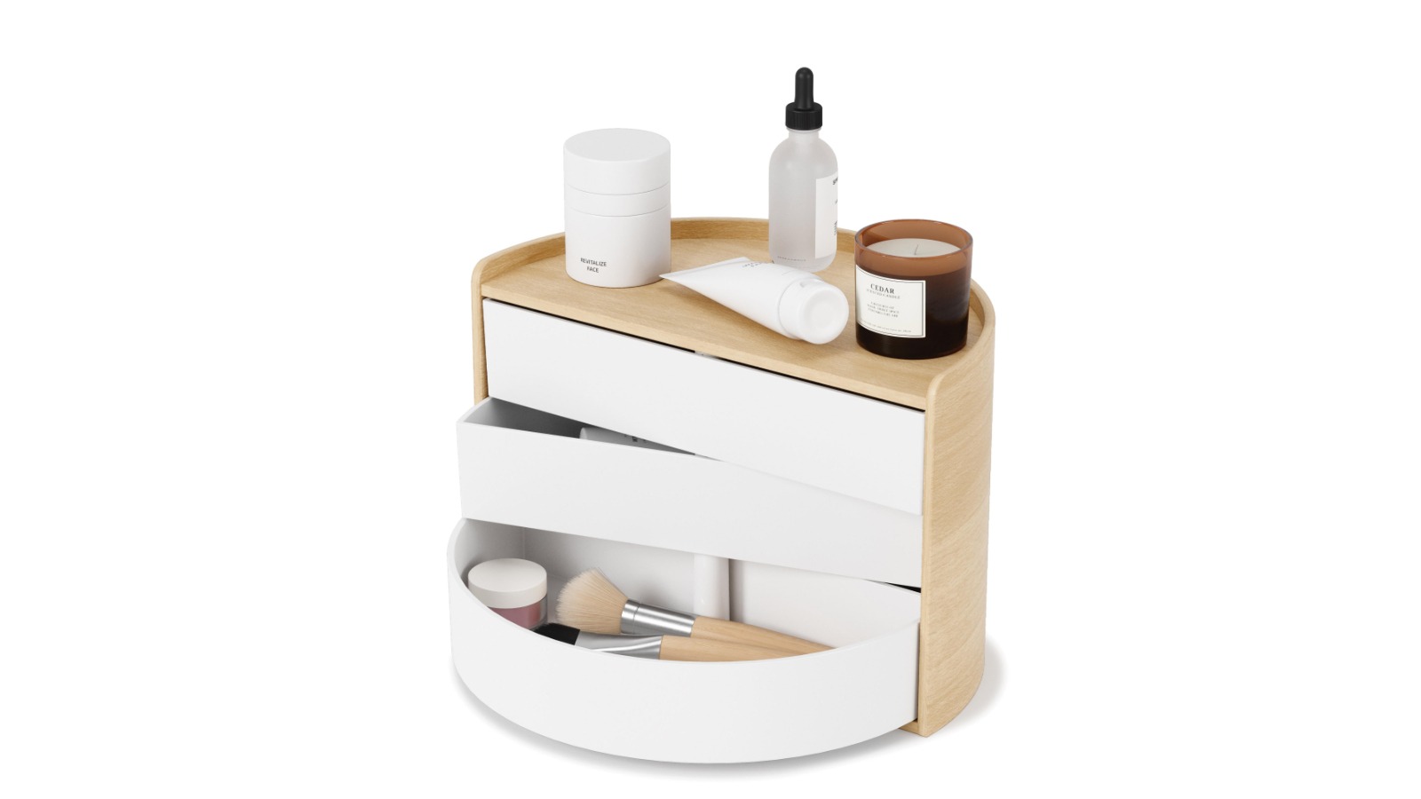 Umbra Moona Storage Box - White/Natural