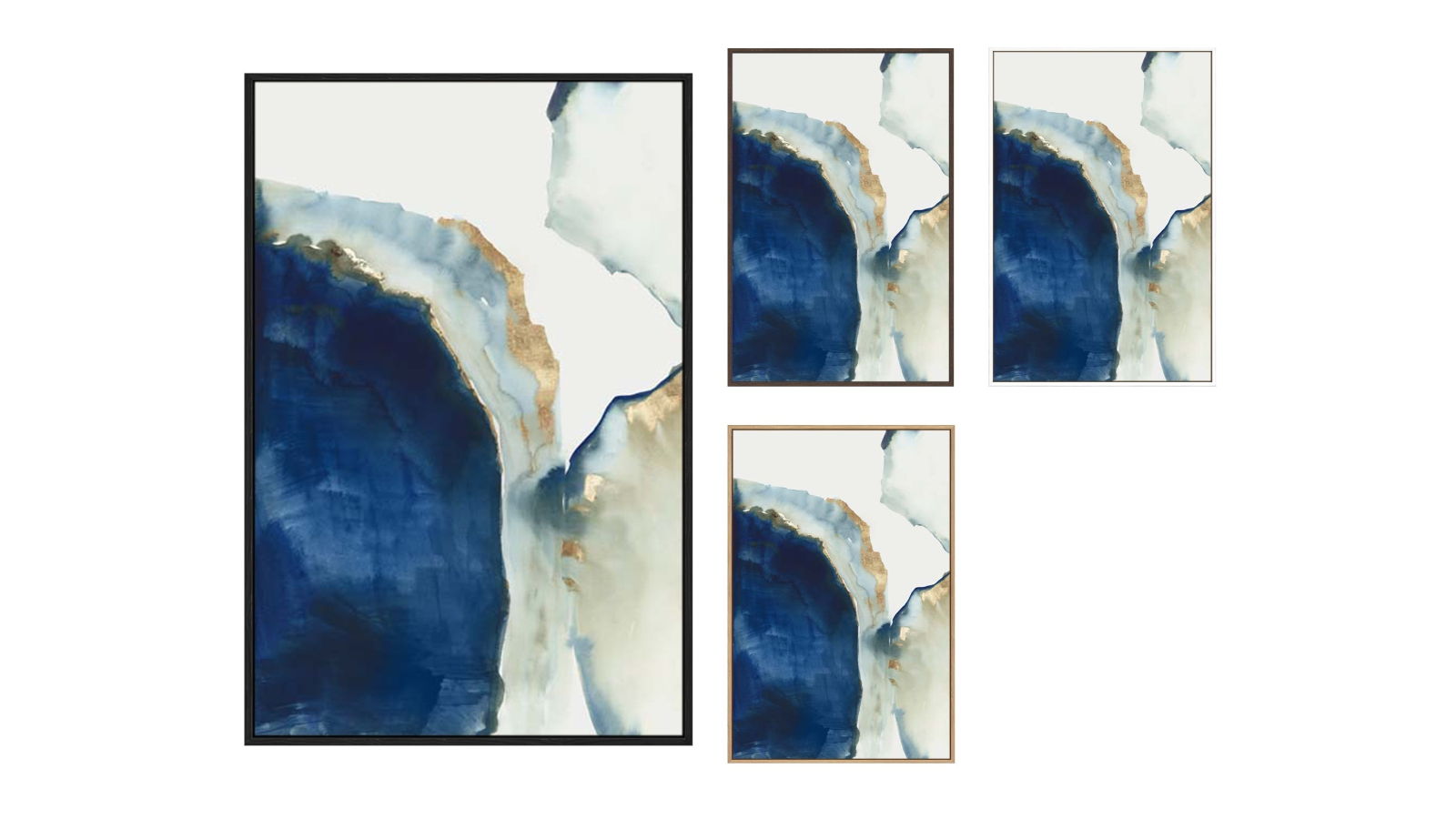 La Grolla Shapes of Blue Watercolor I Gallery Wall Art