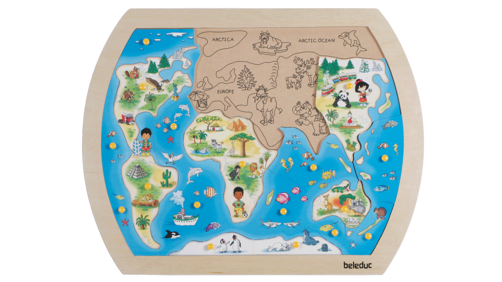 Beleduc T-10151 One World Inlay Board Puzzle