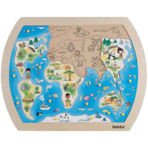 Beleduc T-10151 One World Inlay Board Puzzle