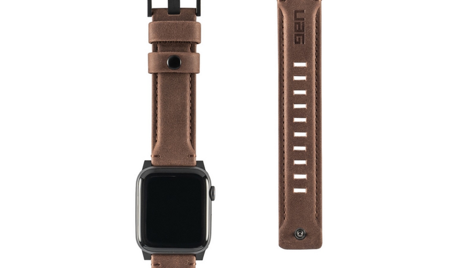 UAG Leather Strap for Apple Watch 44mm 42mm Brown Harvey Norman
