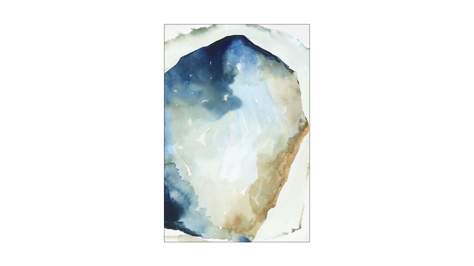 La Grolla Shapes of Blue Watercolor II Unframed Canvas Wall Art