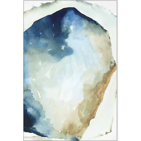La Grolla Shapes of Blue Watercolor II Unframed Canvas Wall Art