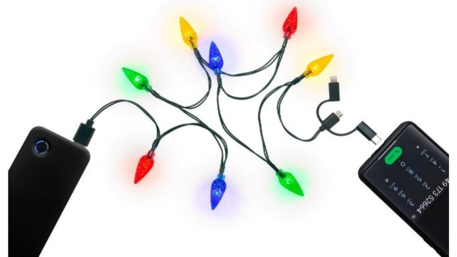Goobay LED Lights Smartphone USB-A Charging Cable - 0.9metre