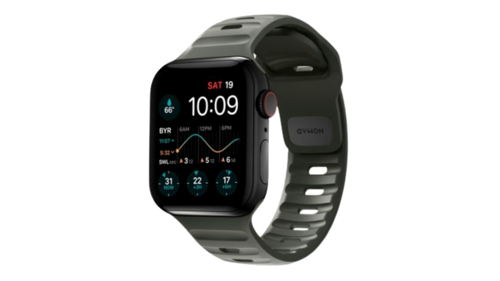 Nomad 45mm Sport Band - Ash Green