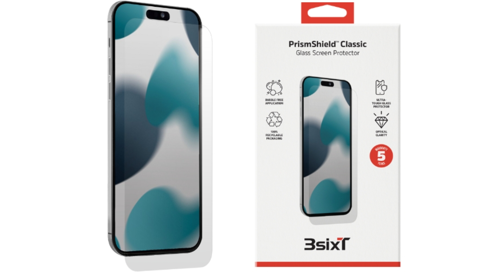 3SIXT iPhone 15 Impact Zero Ultimate Screen Protector Harvey Norman