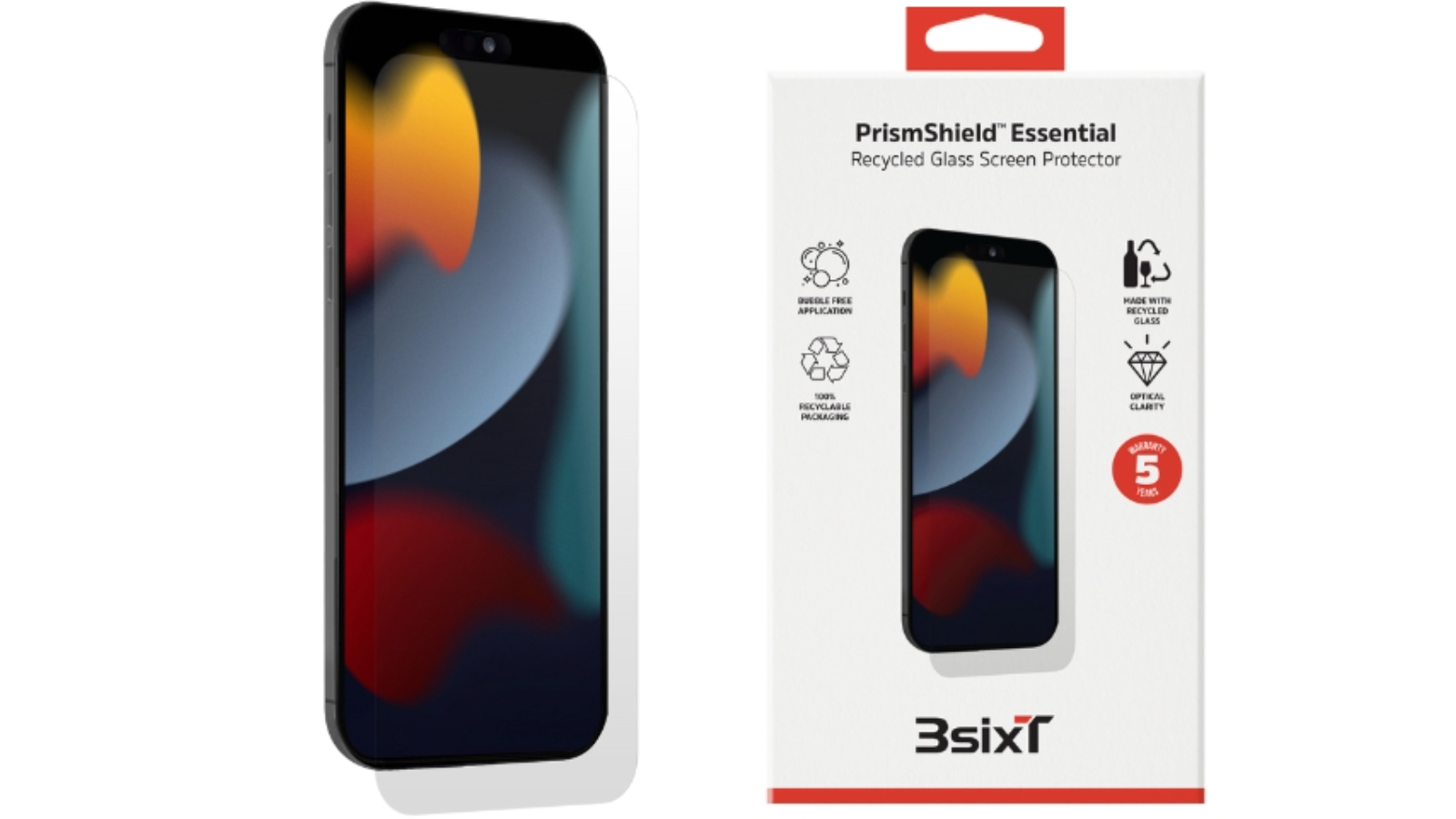 3sixT iPhone 15 and iPhone 15 Pro PrismShield Essential Screen