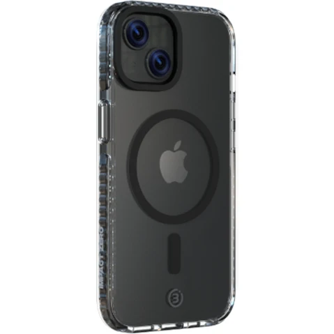3SIXT iPhone 15 Plus and 15 Pro Max PrismShield Classic Phone Case - Clear Black