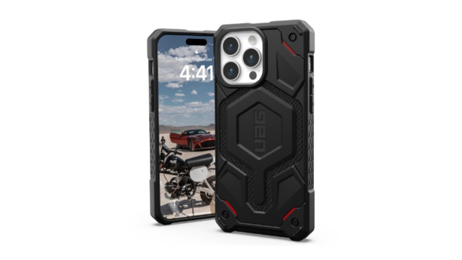 UAG iPhone 15 Pro Max Monarch Pro Kevlar Magsafe Phone Case - Black