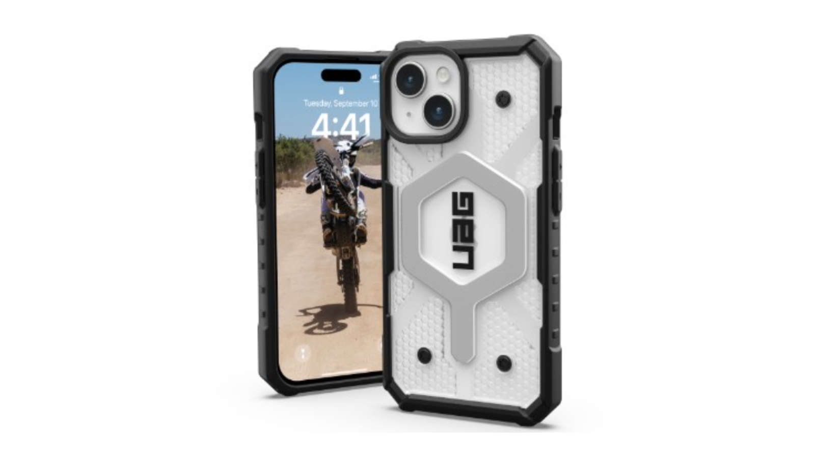 UAG iPhone 15 Plus Pathfinder Clear Magsafe Phone Case - Ice