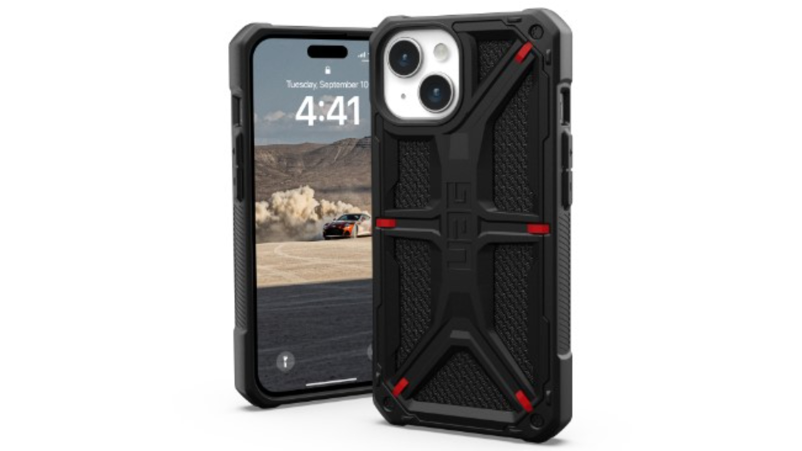 UAG iPhone 15 Plus Monarch Kevlar Phone Case - Black