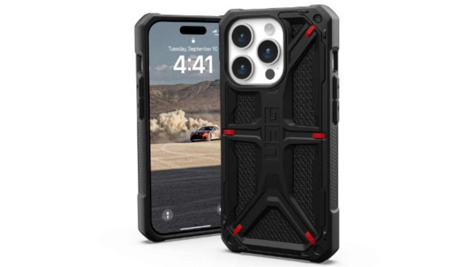 UAG iPhone 15 Pro Monarch Kevlar Phone Case - Black