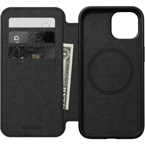 Nomad iPhone 15 NMD Leather Folio - Black