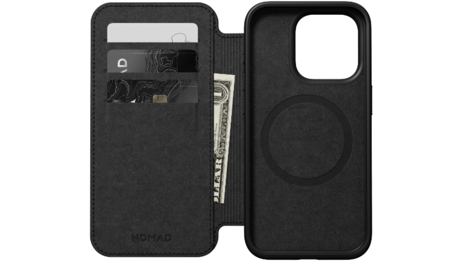 Nomad  iPhone 15 Pro NMD Leather Folio - Black