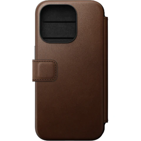 Nomad iPhone 15 Pro NMD Leather Folio - Brown