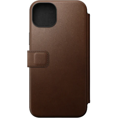Nomad iPhone 15 Plus NMD Leather Folio - Brown