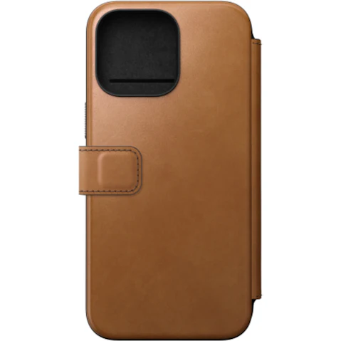 Nomad iPhone 15 Pro Max NMD Leather Folio - English Tan
