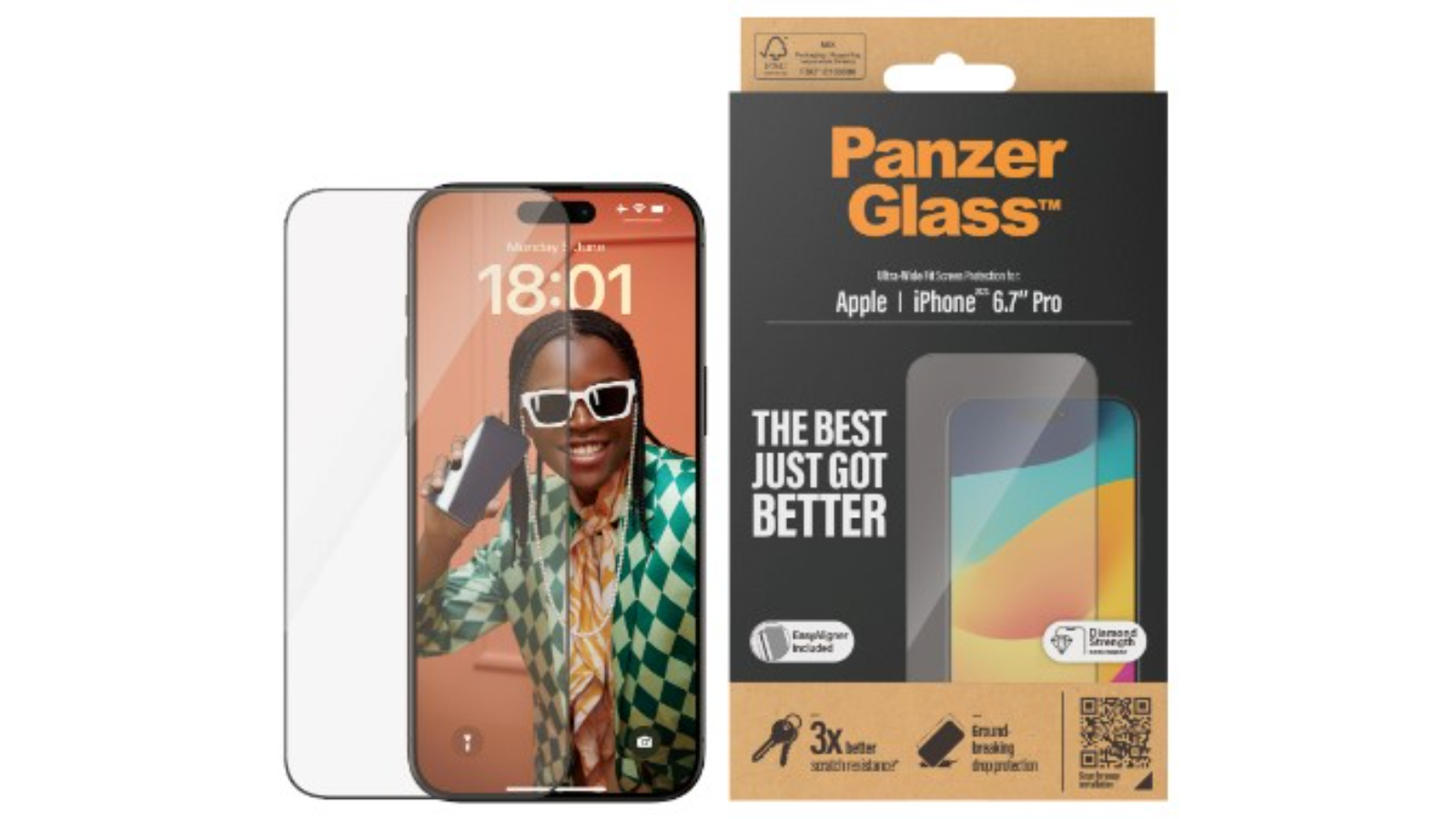 Panzer Glass UltraWide Fit Screen Protector iPhone 15 Pro Max