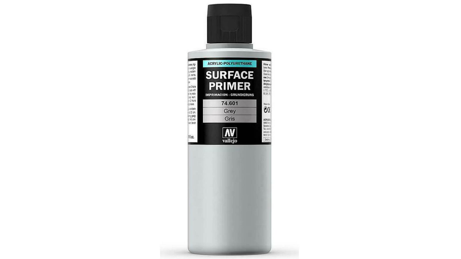 Vallejo 200ml Surface Primer Colour - Grey