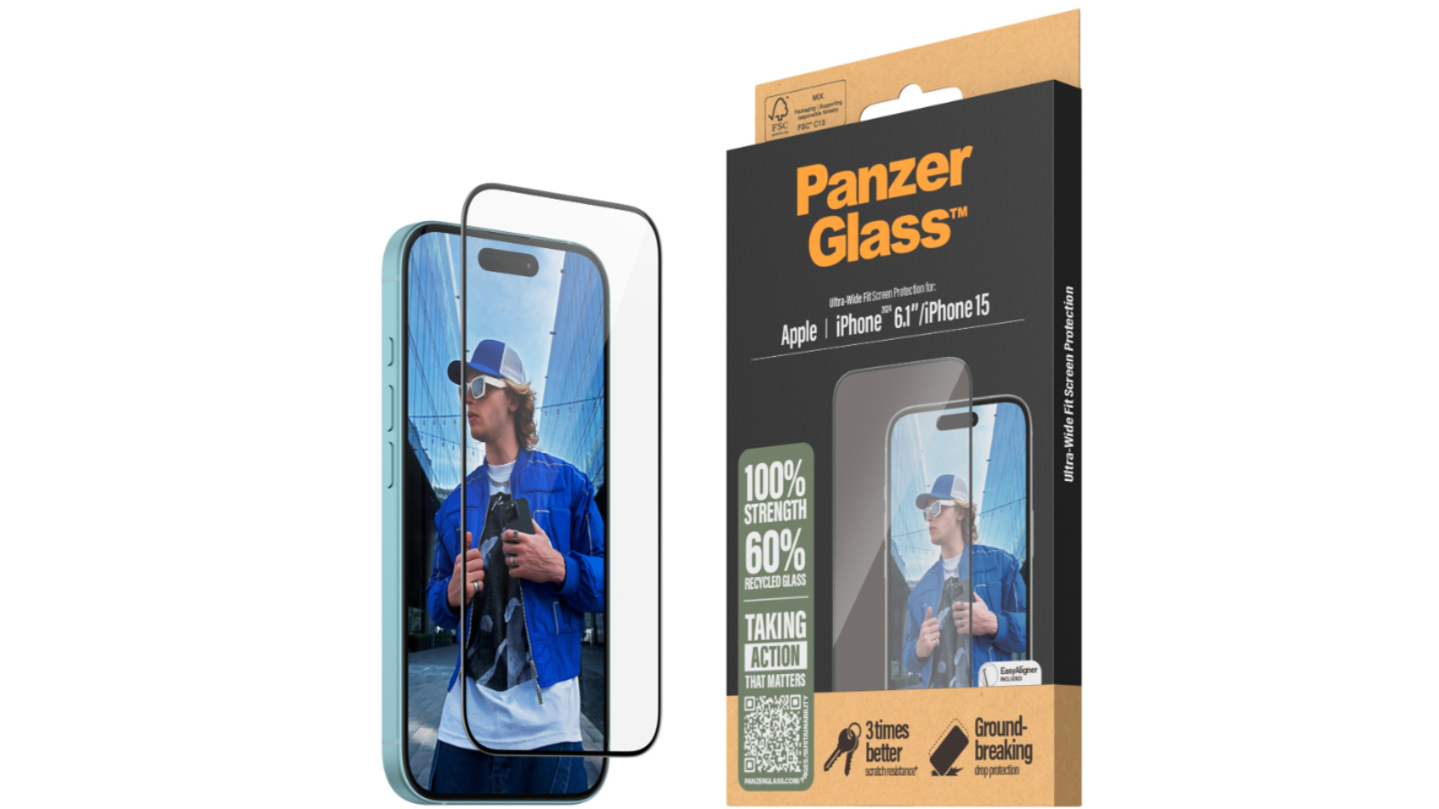 PANZER Glass UltraWide Screen Protector for iPhone 16 Pro