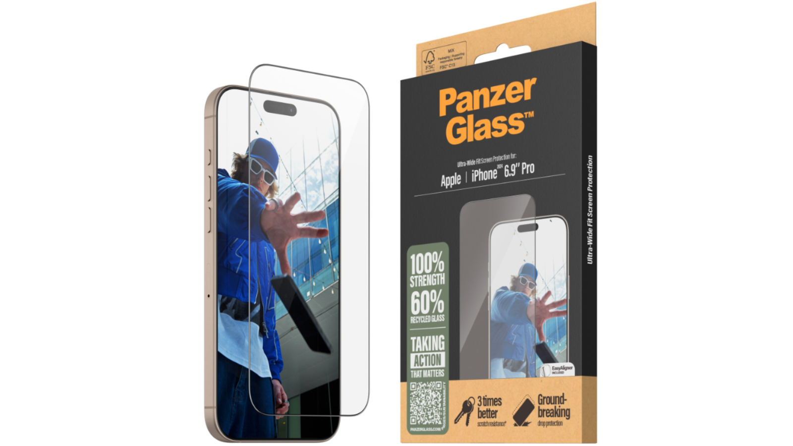 PANZER Glass UW Screen Protector for iPhone 16 Pro Max