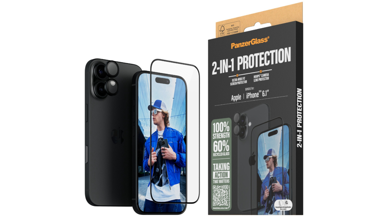 PANZER Glass Bundle Screen Protector for iPhone 16