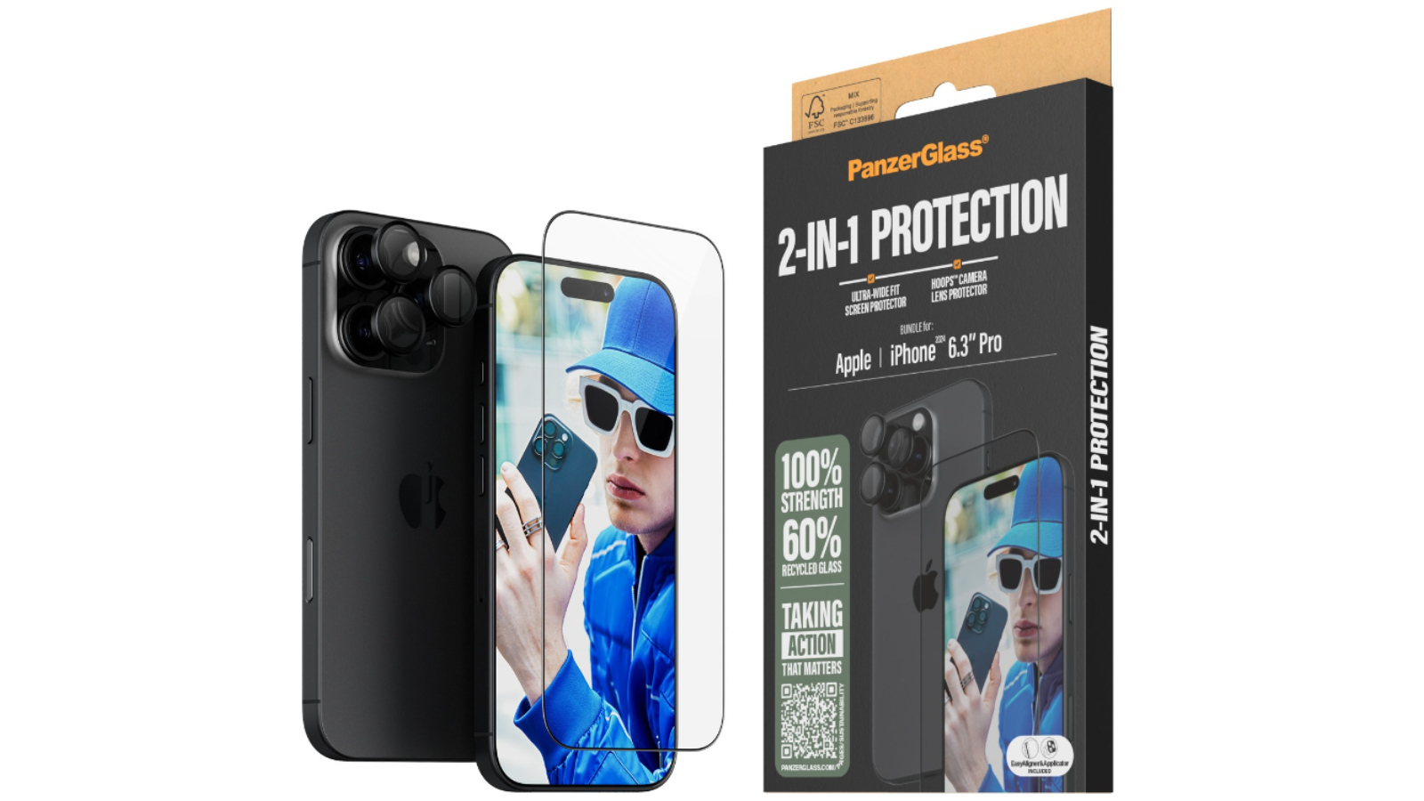 PANZER Glass Bundle Screen Protector for iPhone 16 Pro