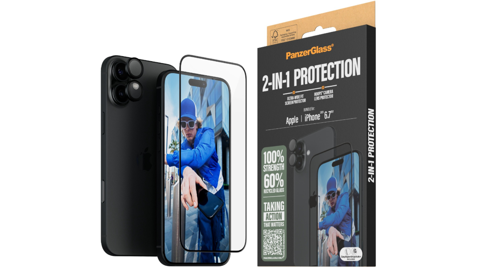 PANZER Glass Bundle Screen Protector for iPhone 16 Plus Harvey