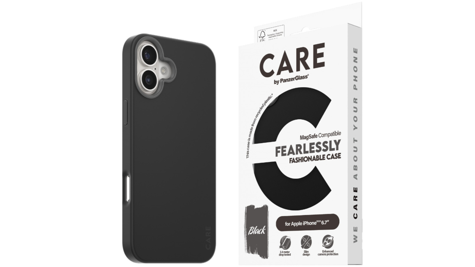 PANZER CARE Fashion MagSafe Case for iPhone 16 Plus - Black
