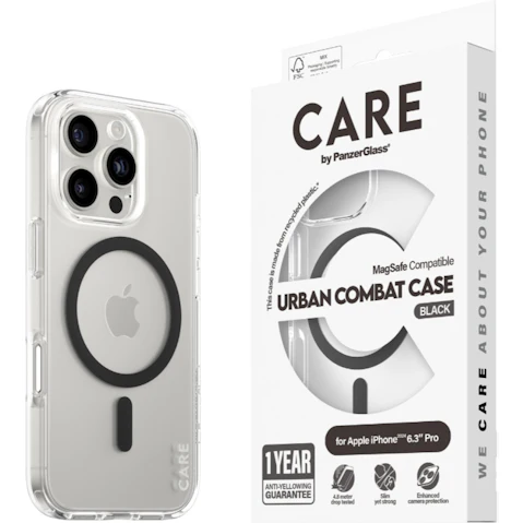 PANZER CARE Fashion MagSafe Case for iPhone 16 Pro - Black