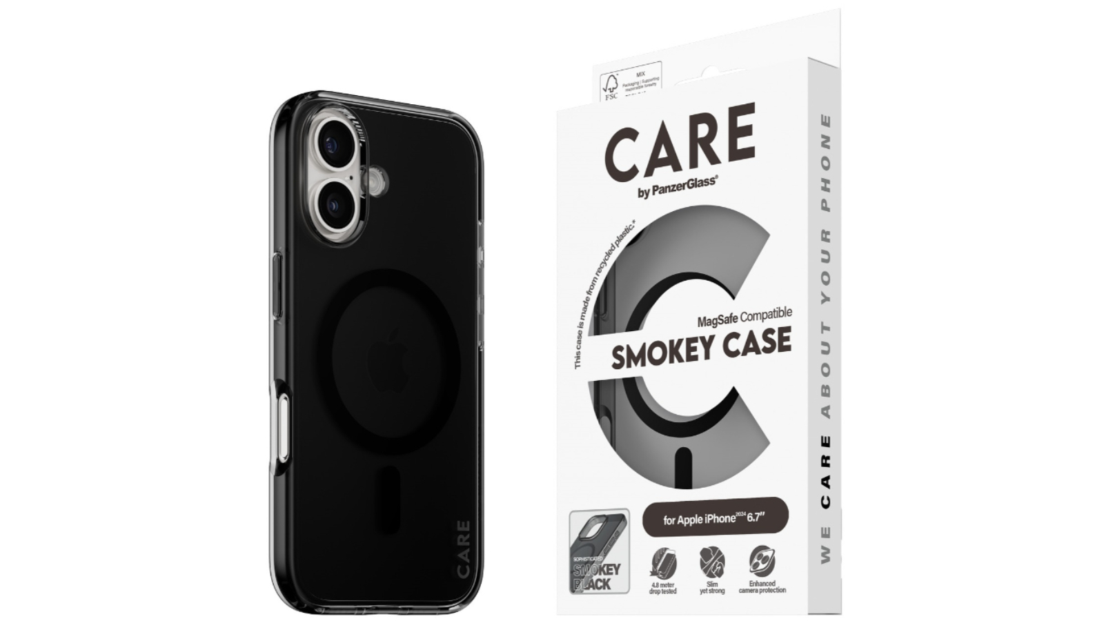 PANZER CARE Fashion MagSafe Case for iPhone 16 Plus - Smokey