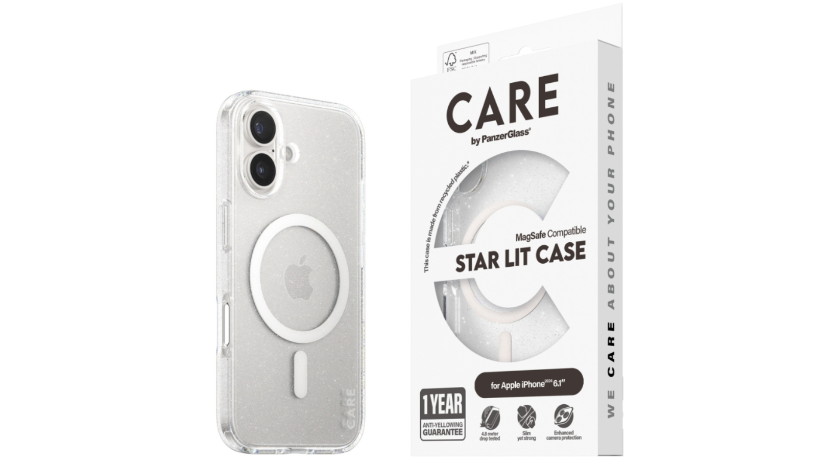 PANZER CARE Fashion MagSafe Case for for iPhone 16 - Starlight