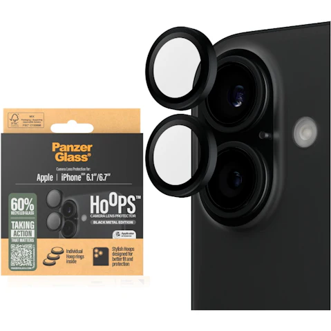 PanzerGlass Hoops Ceramic Lens Protector for iPhone 16/16 Plus