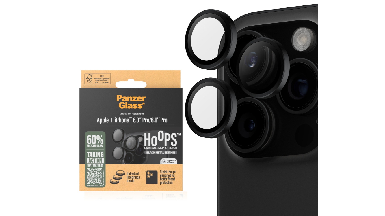 PanzerGlass Hoops Ceramic Lens Protector for iPhone 16 Pro/16 Pro Max